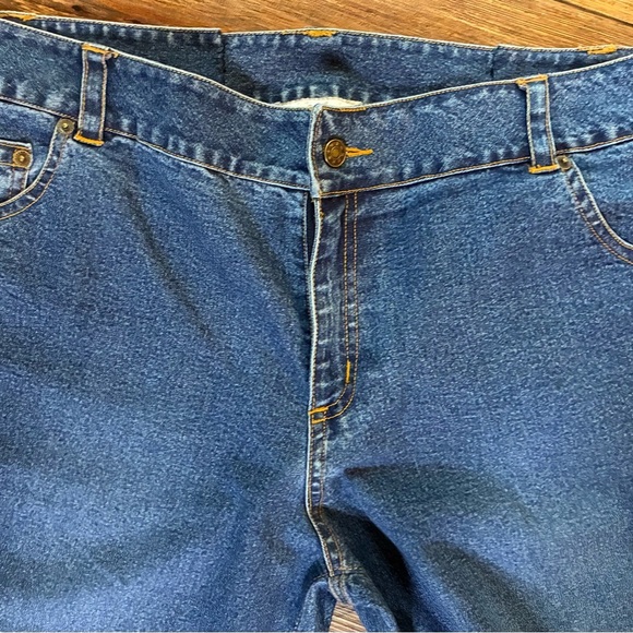 Vintage Style Midnight Velvet Floral Sequins Jeans Size 22W - Picture 9 of 13